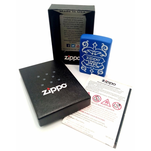 1196 - A Genuine Zippo Lighter, Limited Run, Model 15 Tribal. Complete with Original Box. UK MAINLAND SHIPP... 