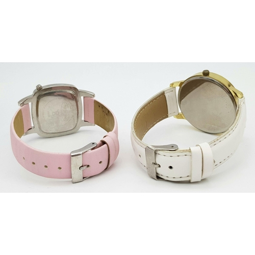 1206 - A ME TO YOU TEDDY BEARS PINK STRAP WATCH & UNICORN WHITE STRAP WATCH . Ref: H 5019