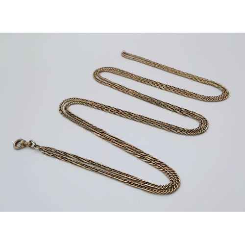 1604 - A Guard Chain Necklace. 144cm in length, 29.7g total weight.