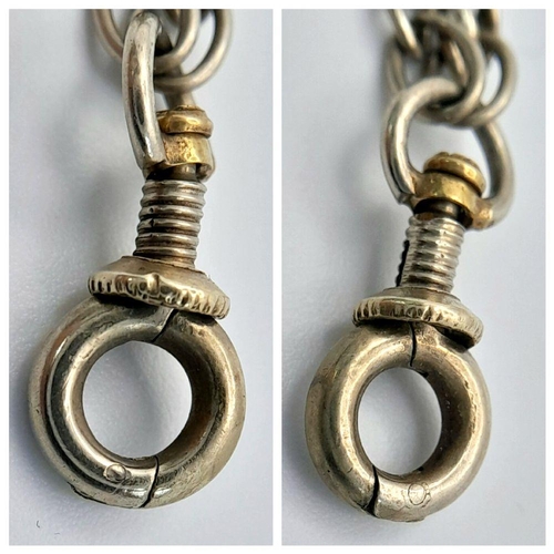 1604 - A Guard Chain Necklace. 144cm in length, 29.7g total weight.