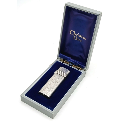 670 - A Christian Dior Vintage Lighter in Original Case - As found. UK MAINLAND SHIPPING ONLY!