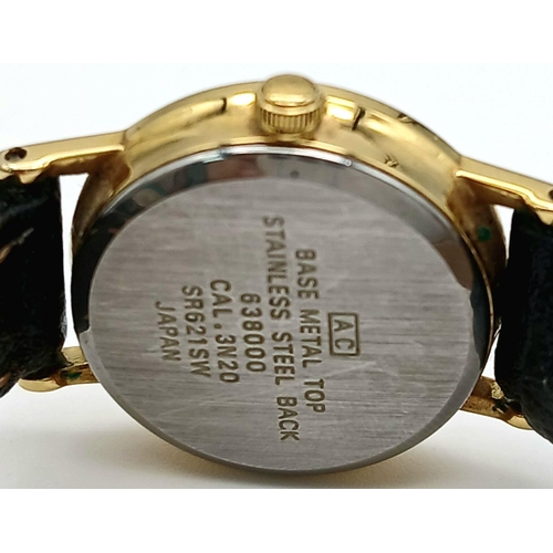 922 - A Ladies Clear Stone Set Gold Tone Quartz Watch by Accurist Model 638000. 21mm Case. Comes with its ... 