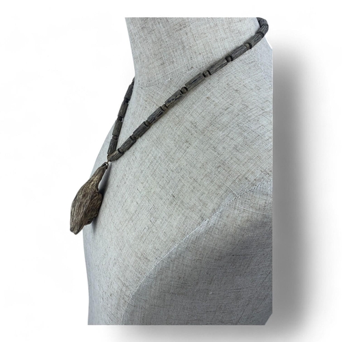 1170 - A rare vintage handmade Agarwood Pendant Necklace. The natural agarwood fragrance is well known for ... 