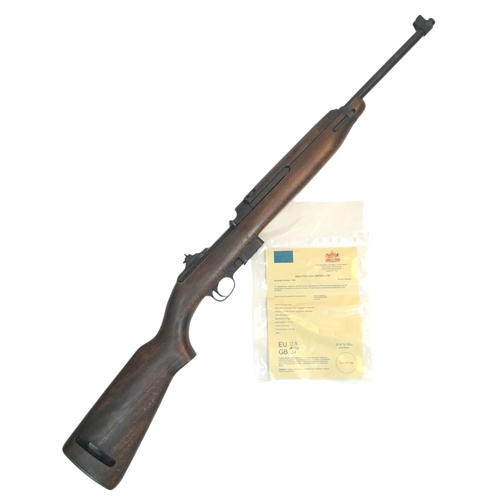 1331 - A Deactivated Winchester M1 Carbine Self Loading Rifle. Used by the USA in warfare from 1942-73 this... 