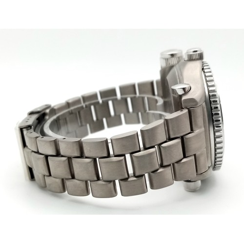 79 - A Breitling Emergency Watch. Originally designed for pilots and aircrews. Titanium bracelet and case... 