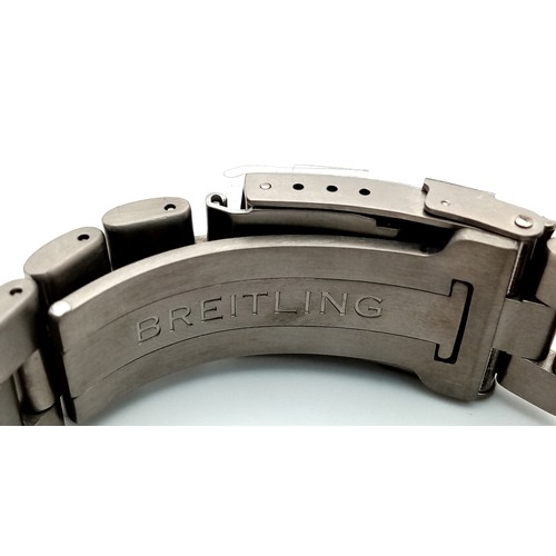 79 - A Breitling Emergency Watch. Originally designed for pilots and aircrews. Titanium bracelet and case... 