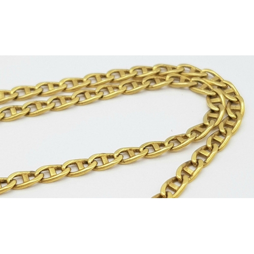 246 - A Vintage Italian 18K Yellow Gold Lavaliere Ruby Necklace. 44cm length. 12.75g total weight.