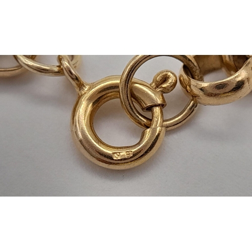 281 - A 9K Yellow Gold Belcher Chain. 48cm. 18.9g weight.