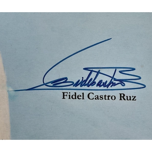 62 - A Fidel Castro Signed Poster-Style Certificate 