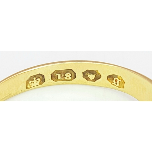 243 - AN 18K YELLOW GOLD ANTIQUE BUCKLE RING. 1.9G IN WEIGHT. SIZE L. HALLMARKED LONDON 1862. Ref: SC 6105