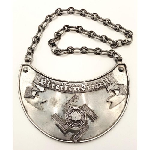 153 - A 3rd Reich 1936 Model RAD “Streifendienst” (Patrol Service) Gorget. Worn by Patrol leaders of the  ... 