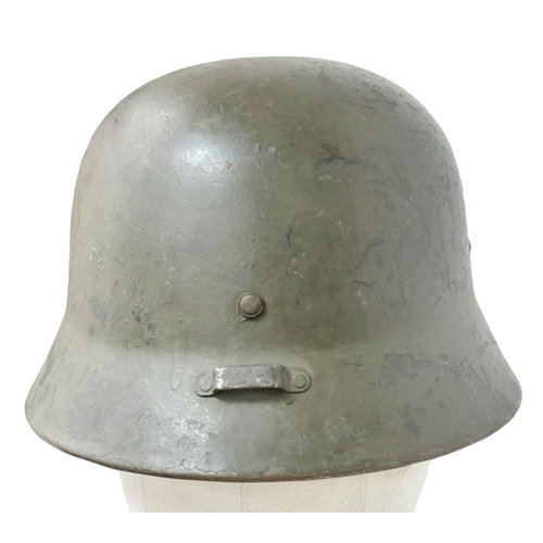 188 - A WW2 Finnish 4th Division Kev Os.4 “White Death Unit Helmet. With full explanation.