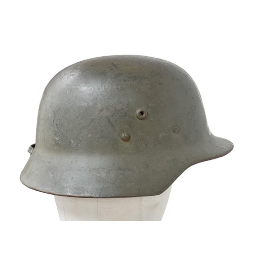 188 - A WW2 Finnish 4th Division Kev Os.4 “White Death Unit Helmet. With full explanation.