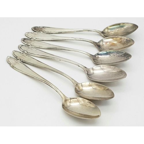 244 - Set of 6 Silver Plated German Waffen SS Teelöffels (Small Spoons).