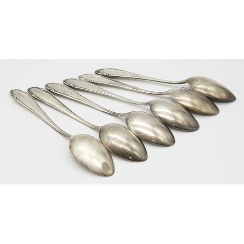 244 - Set of 6 Silver Plated German Waffen SS Teelöffels (Small Spoons).