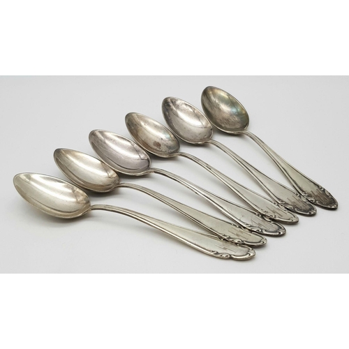 244 - Set of 6 Silver Plated German Waffen SS Teelöffels (Small Spoons).