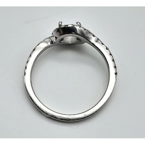 250 - A PLATINUM DIAMOND TWIST RING MOUNT READY TO SET YOUR DREAM STONE IN HOLDS A 0.70CT ROUND BRILIANT S... 