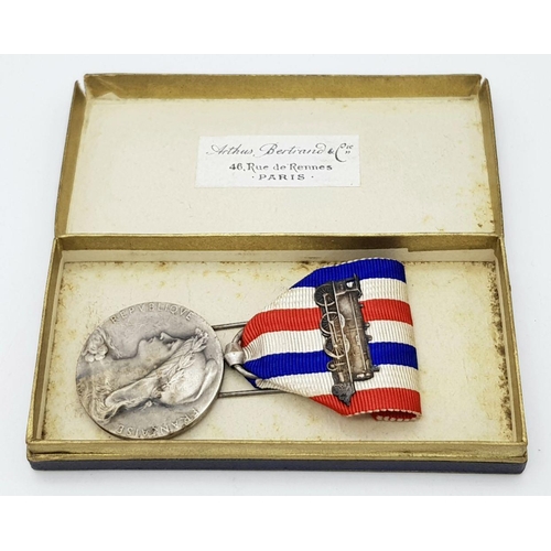 467 - 1927 Dated French Silver Railway Service Medal