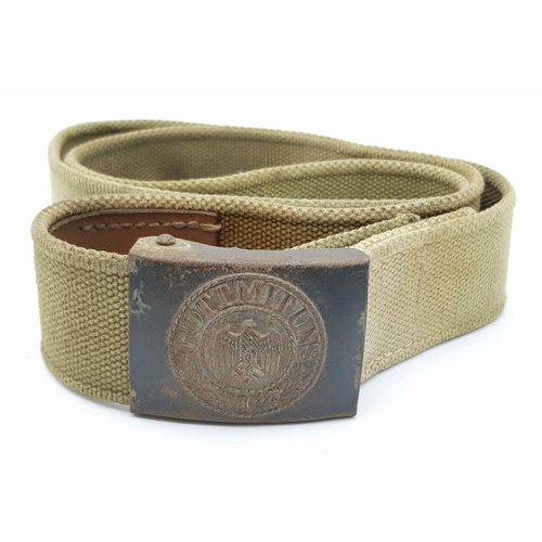 587 - 1941 Dated German Africa Corps Belt & Buckle. Maker: J.F.S FOR Josef Feix Sohne, Gablonz.