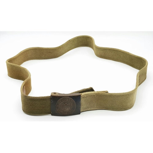 587 - 1941 Dated German Africa Corps Belt & Buckle. Maker: J.F.S FOR Josef Feix Sohne, Gablonz.