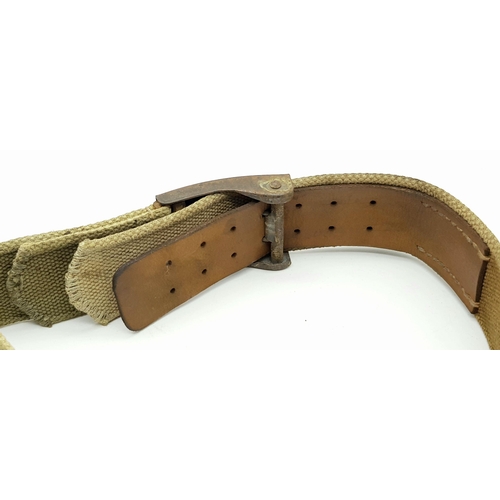 587 - 1941 Dated German Africa Corps Belt & Buckle. Maker: J.F.S FOR Josef Feix Sohne, Gablonz.