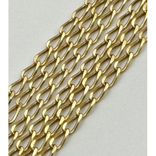 212 - An 18K Yellow Gold Disappearing Necklace. 48cm. 2.85g weight.