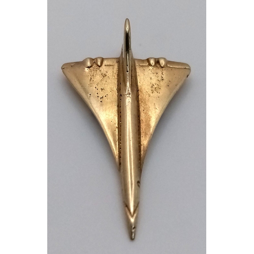 316 - A 9K Yellow Gold Concorde Pendant/Charm. 2.5cm. 2.05g weight.