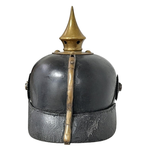 41 - A WW1 Imperial German Model 1895 Enlisted Mans/Nco’s Pickelhaube. Dated 1896 with markings to the 69... 