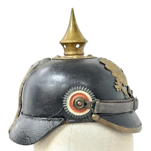 41 - A WW1 Imperial German Model 1895 Enlisted Mans/Nco’s Pickelhaube. Dated 1896 with markings to the 69... 