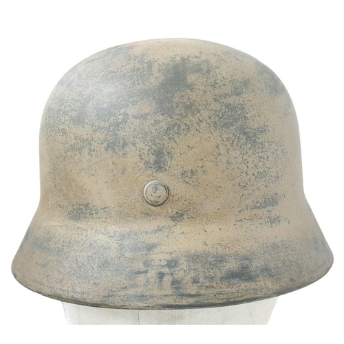 96 - A WW2 German M40 single decal Luftwaffe Africa Corps Helmet. Wirh liner.