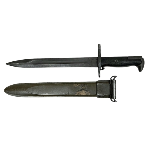 230 - A WW2 US M1 Garand Bayonet. Made by the Utica Cutlery.