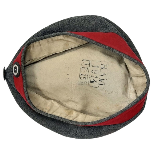 34 - A WW1 1914 Dated Imperial German Feld Mütze Pork Pie Hat. Marked to the 157th (4th Silesian) Infantr... 