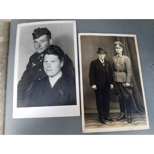 384 - A WW2 German Photo Album from a soldier in the 2nd Battery Artillery. A good selection of photos inc... 