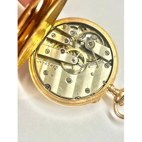 2 - A Ladies 18ct gold Patek Philippe pocket watch, working condition. Case fully hallmarked including d... 