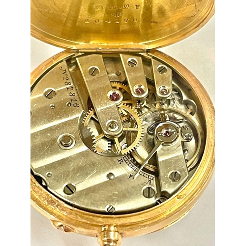 2 - A Ladies 18ct gold Patek Philippe pocket watch, working condition. Case fully hallmarked including d... 