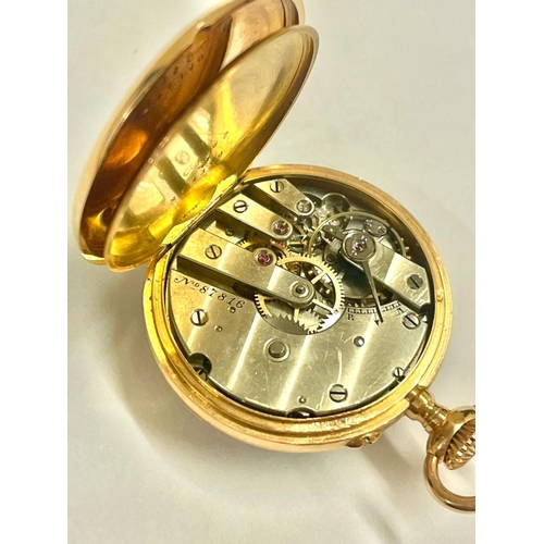 2 - A Ladies 18ct gold Patek Philippe pocket watch, working condition. Case fully hallmarked including d... 