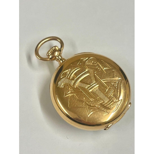 2 - A Ladies 18ct gold Patek Philippe pocket watch, working condition. Case fully hallmarked including d... 