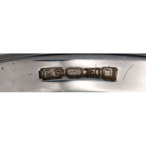 186 - AN 18K WHITE GOLD DIAMOND HALF ETERNITY RING - 0.50CTW. 3.1G. SIZE R. JR12.