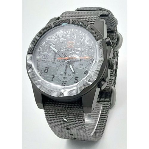 592 - An 5.11 Tactical Military Chronograph Watch. Full Military Specification. 44mm Case. Complete with b... 