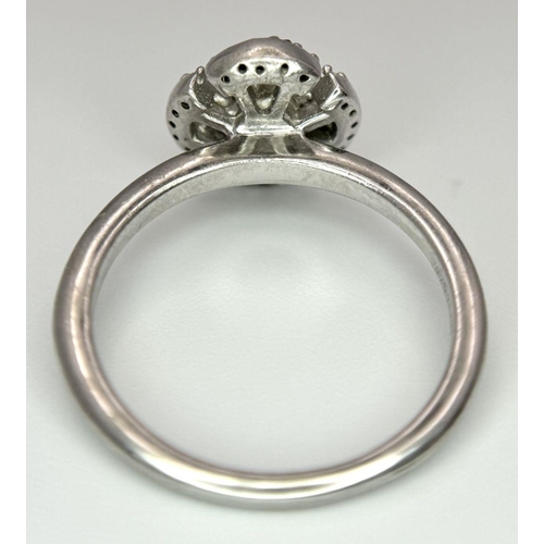 641 - A Sterling Silver Diamond Set, Medieval Design, Ring Size P. The Crown Measures 1.2cm Wide and is se... 