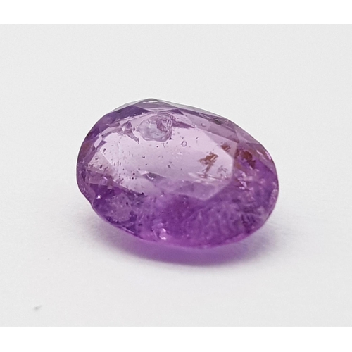 1544 - A 1.67ct Untreated Natural Madagascar Sapphire, Purplish Pink Colour, in the Oval Faceted cut. Comes... 