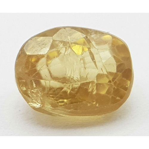 1871 - A 2.49ct Natural Zircon Gemstone - Yellow Colour Grade, Cushion Mixed Cut. Comes with the WGI Certif... 