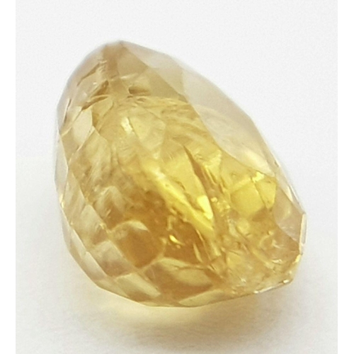 1871 - A 2.49ct Natural Zircon Gemstone - Yellow Colour Grade, Cushion Mixed Cut. Comes with the WGI Certif... 