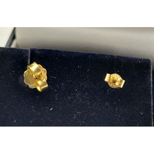 364 - Classic pair of  large 9 carat ‘GOLD BALL’  STUD EARRINGS . Complete with Gold backs. Presented in j... 