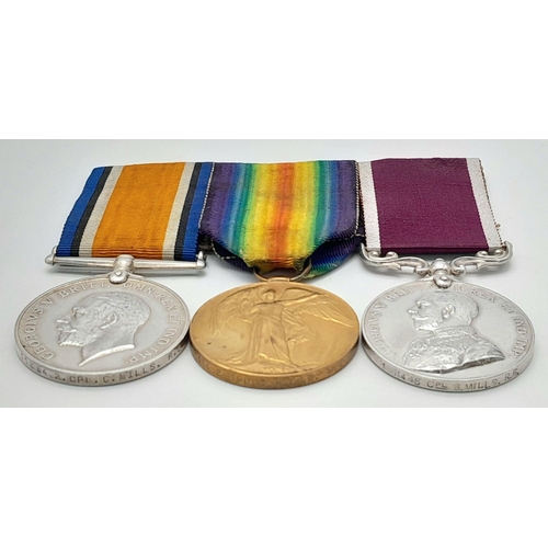 493 - A long service group of three medals to the Royal Engineers, consisting of:
British War Medal and Vi... 