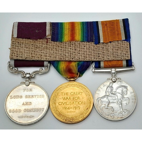 493 - A long service group of three medals to the Royal Engineers, consisting of:
British War Medal and Vi... 