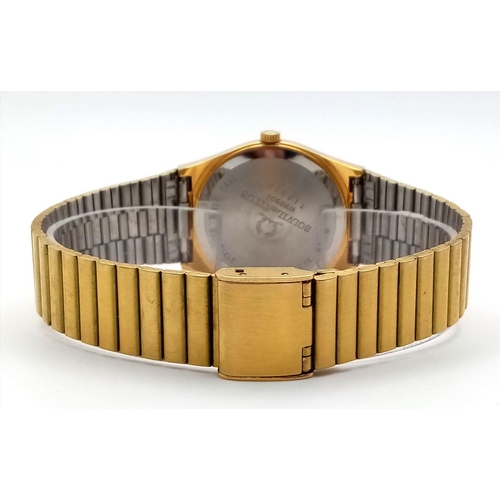 51 - A vintage, gold-plated SOLVIL et TITUS PANTHER watch. Matt gold finish with polished gold bezel. Cas... 