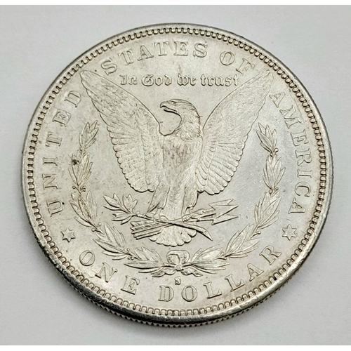 676 - An 1882, San Francisco Mint, Silver Morgan Dollar. About Uncirculated Condition Graded on the Sheldo... 