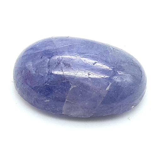 1635 - A 13.18ct Tanzanite Cabochon - GFCO Swiss Certified.