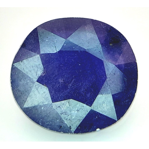 1355 - An 8.65ct Natural African Vivid Blue Sapphire Gemstone - AIG America Certified.